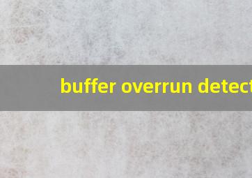 buffer overrun detect